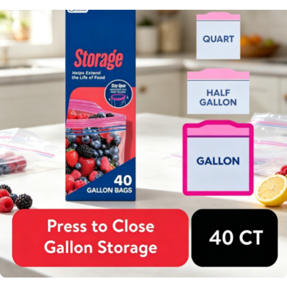 Food Storage Ziploc - Ziploc-merk voedselbewaarzakjes, schoolspullen, met Grip 'n