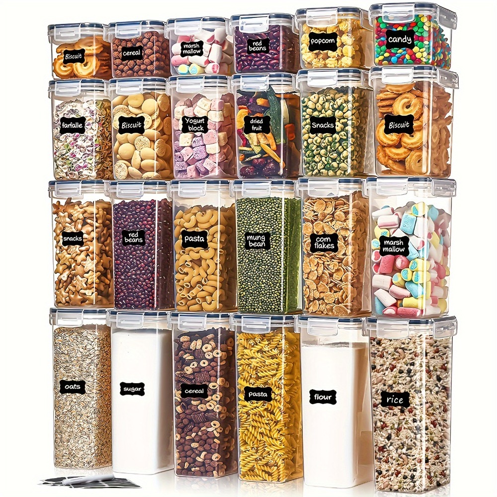 Food Storage Bins - 24 Stuks Voedsel Opslag Containers 12