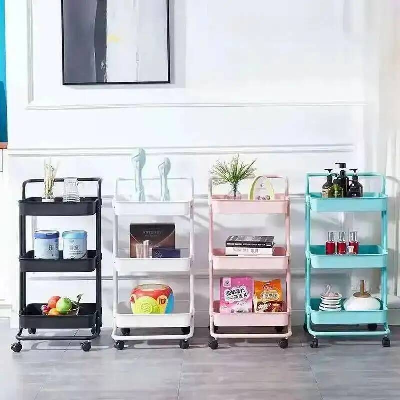 Food Storage With Wheels - Cosmetische trolley, mobiele serveerwagen met wielen,