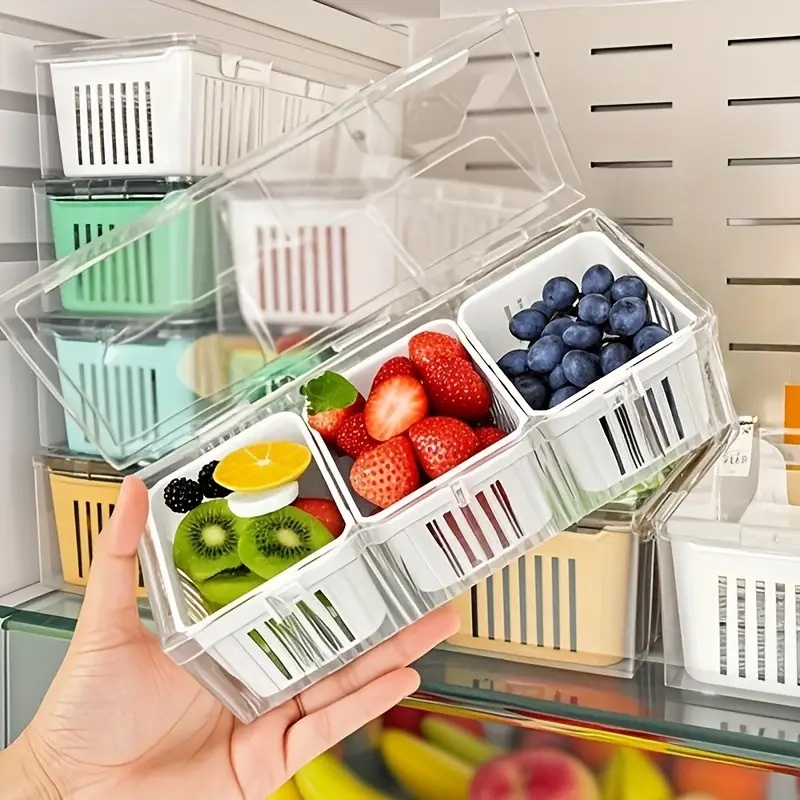 Food Storage Vault - Compartimenten voor voedselopslag, vierkante transparante bentoboxset