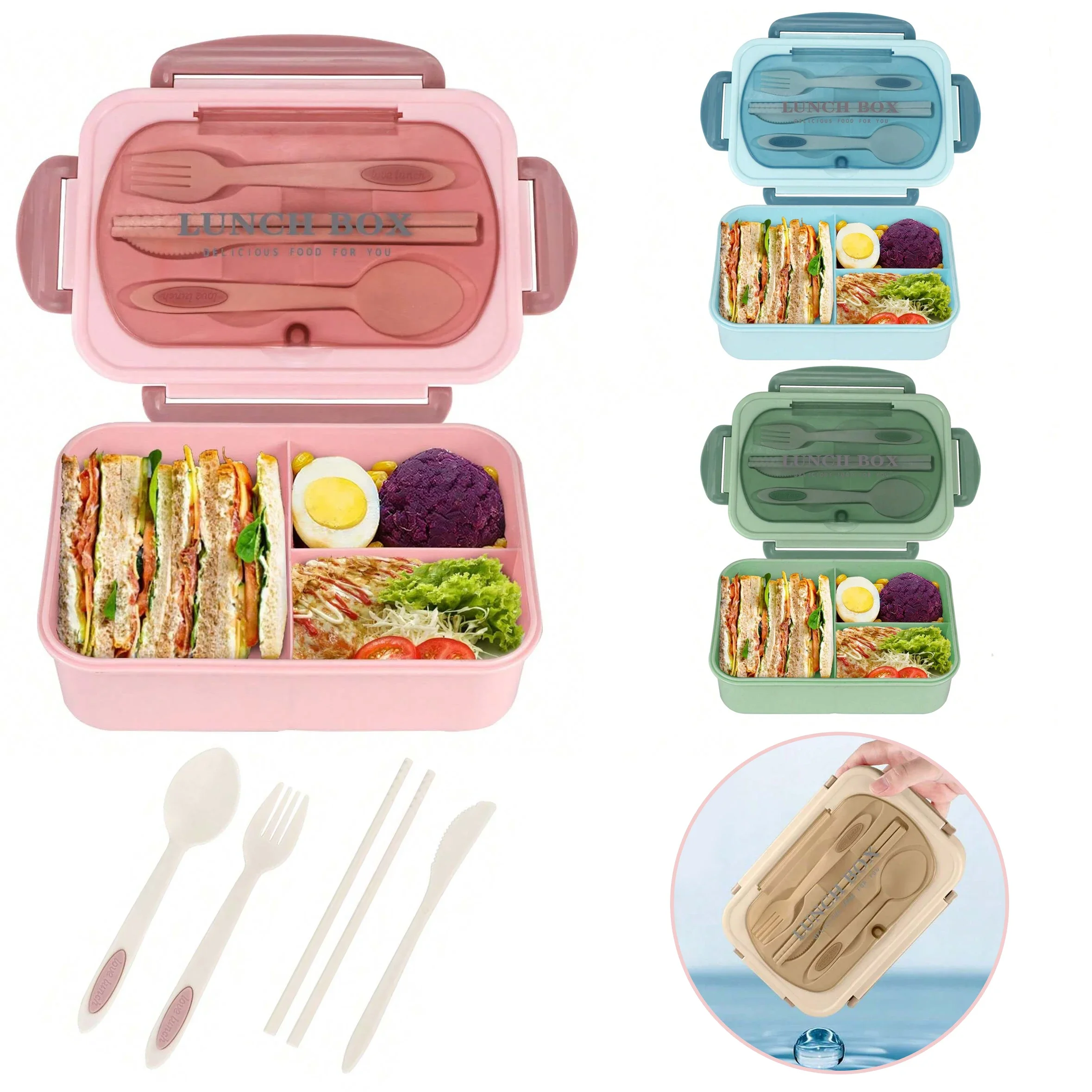 Food Storage Vault - Bento Box voor volwassenen met 3