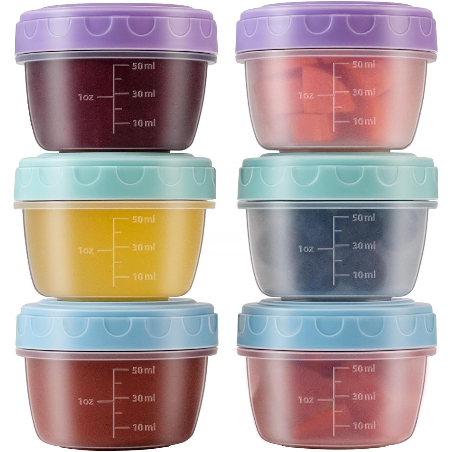 Food Storage Set Glass - 1-6 Pack 2,7 OZ Saladedressingcontainer om