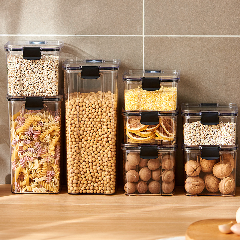 Food Storage Jar Set - Afgesloten potten keuken graanopslag organizer grote