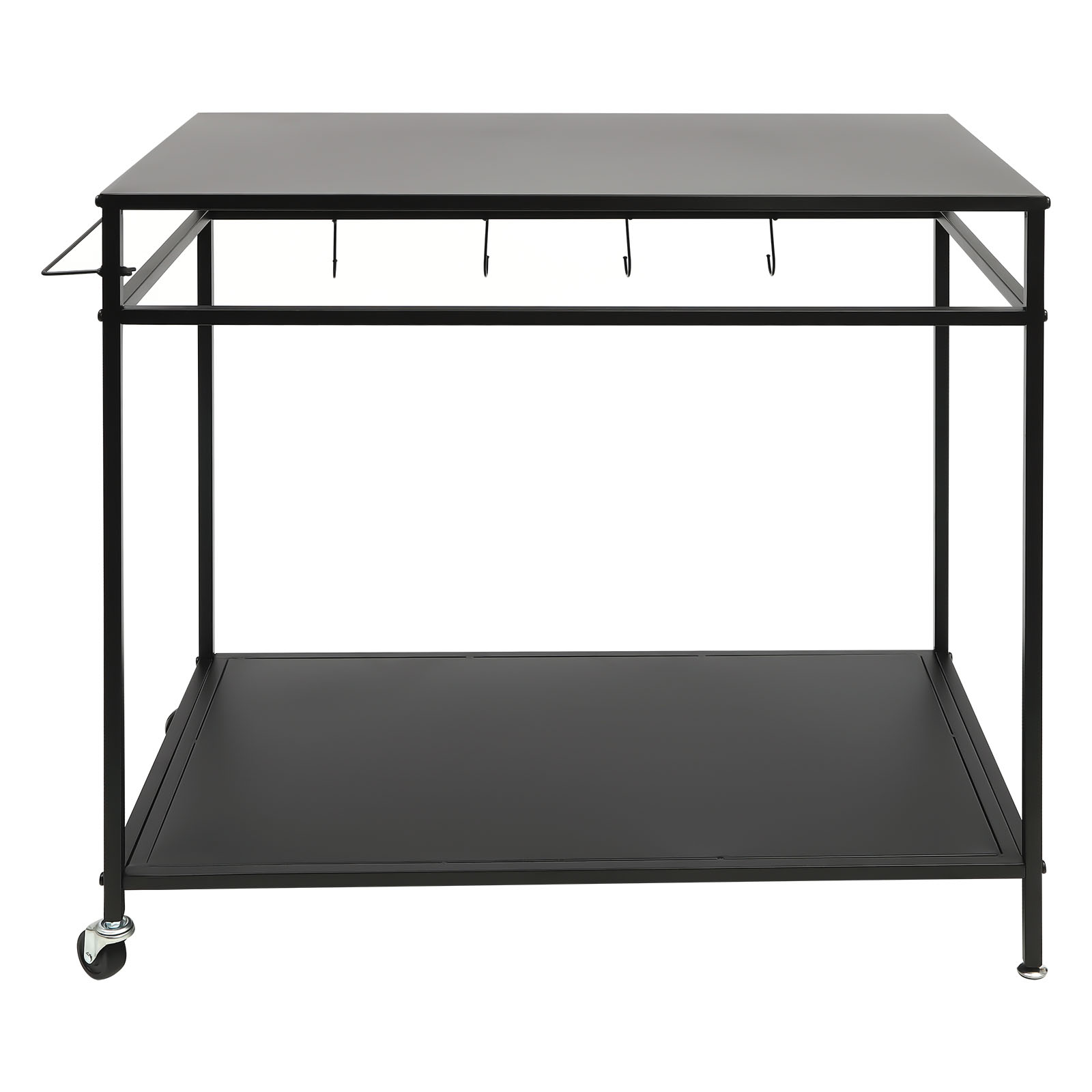 Food Storage Shelving - Verrijdbare kooktafel met dubbele plank, buiten-eettafel