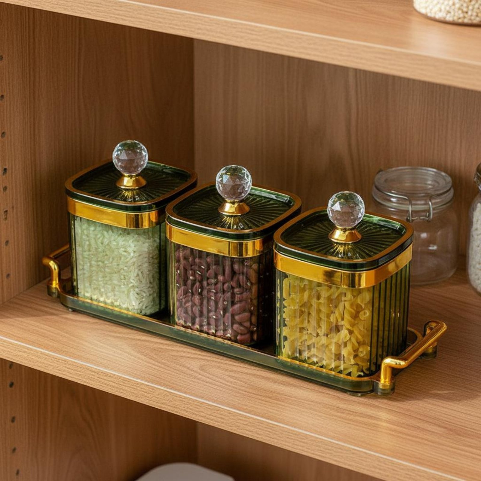 Food Storage Containers Set - Decoratieve snackset met luchtdichte sluiting, luxe