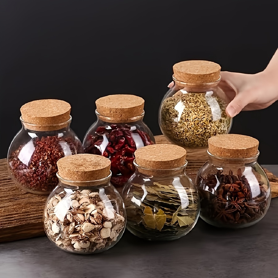 Food Storage Set Glass - 500Ml Heldere Glazen Opslagbus, Ronde Decoratieve