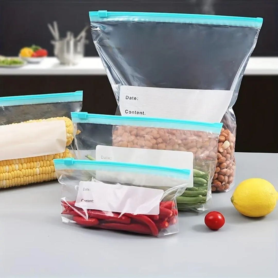 Food Storage Essentials - 60 stuks herbruikbare koelkastversehoudzakjes, essentiële verzegelde