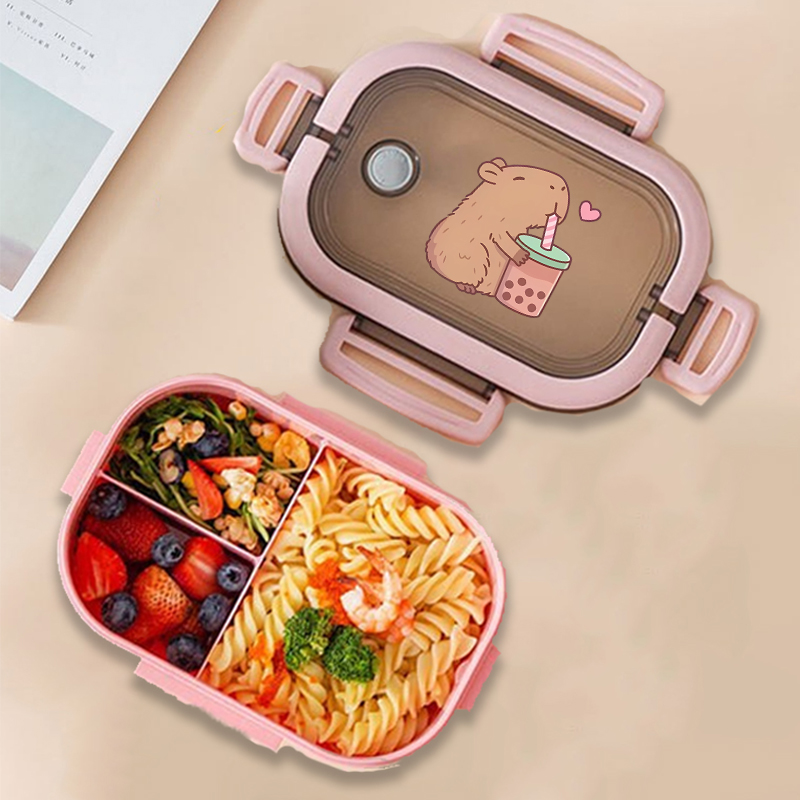 Food Storage Bins - Capybara Bento Lunchbox Anime Dieren Print