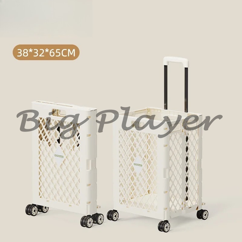 Food Storage With Wheels - 65L snel opvouwbare draagbare winkelwagentjes 4