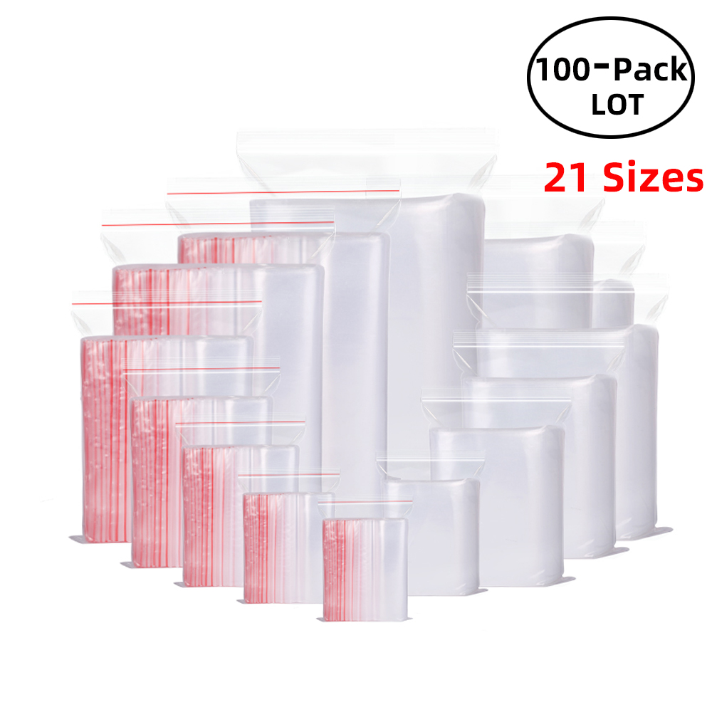 Food Storage Vacuum Seal - 100 stks/pak Hersluitbare Zip Lock Zakken