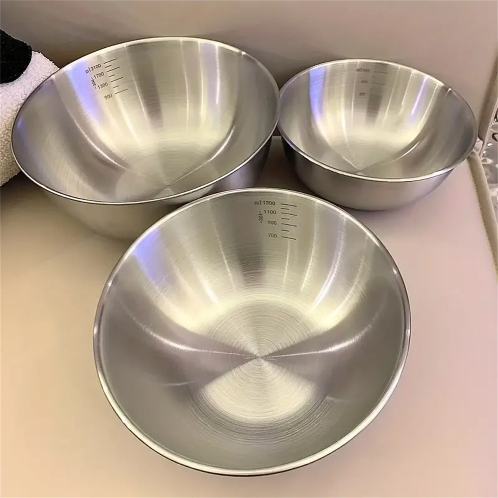 Food Storage Essentials - 1-3-delige RVS kommenset met weegschaal voor
