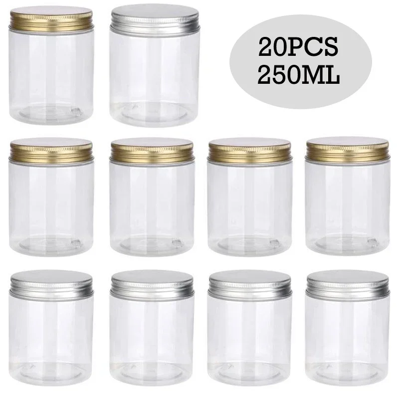 Food Storage Aluminum Containers - 20 stks 250 ml Doorzichtige Lege