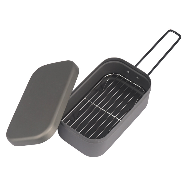 Food Storage Aluminum Containers - Camping Lunchbox Stoomrek Aluminium Voedselcontainer Opbergdoos