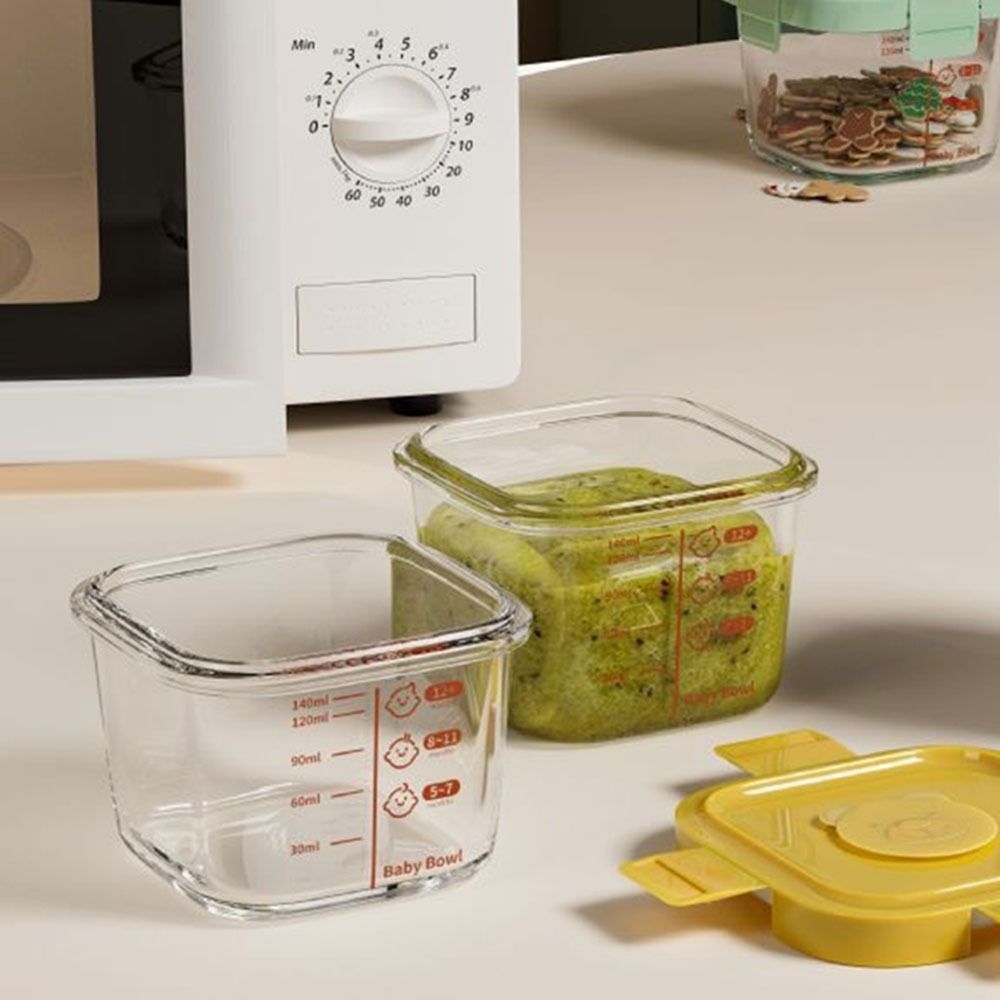 Food Storage Frozen - Nieuwe 170ml voedselbewaarbox, diepvriesbestendig glazen babyvoedselbeker,