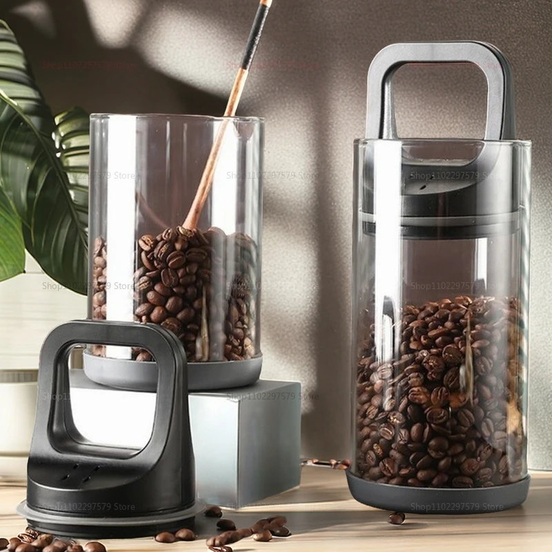 Food Storage Set Glass - Koffiebonen Vacuümverzegelde tank Transparant glas Voedselopslagpotten