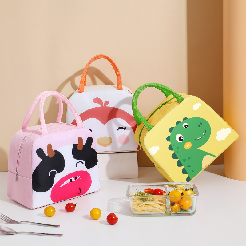 Food Storage And Temperature - Cartoon Schattige Lunchtas Voor Kinderen Aluminium