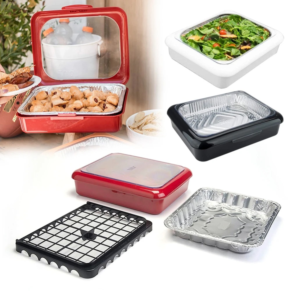 Food Storage Aluminum Containers - Aluminiumfolie draagpannen met deksel Draagbare bewaarfolie