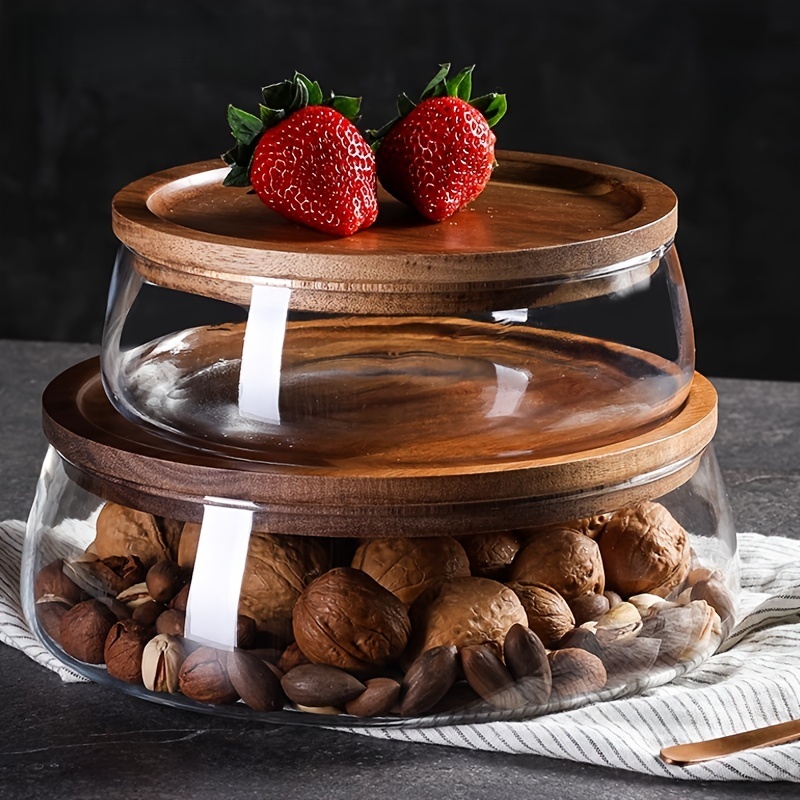 Food Storage Set Glass - Set van 2 glazen voorraadpotten met