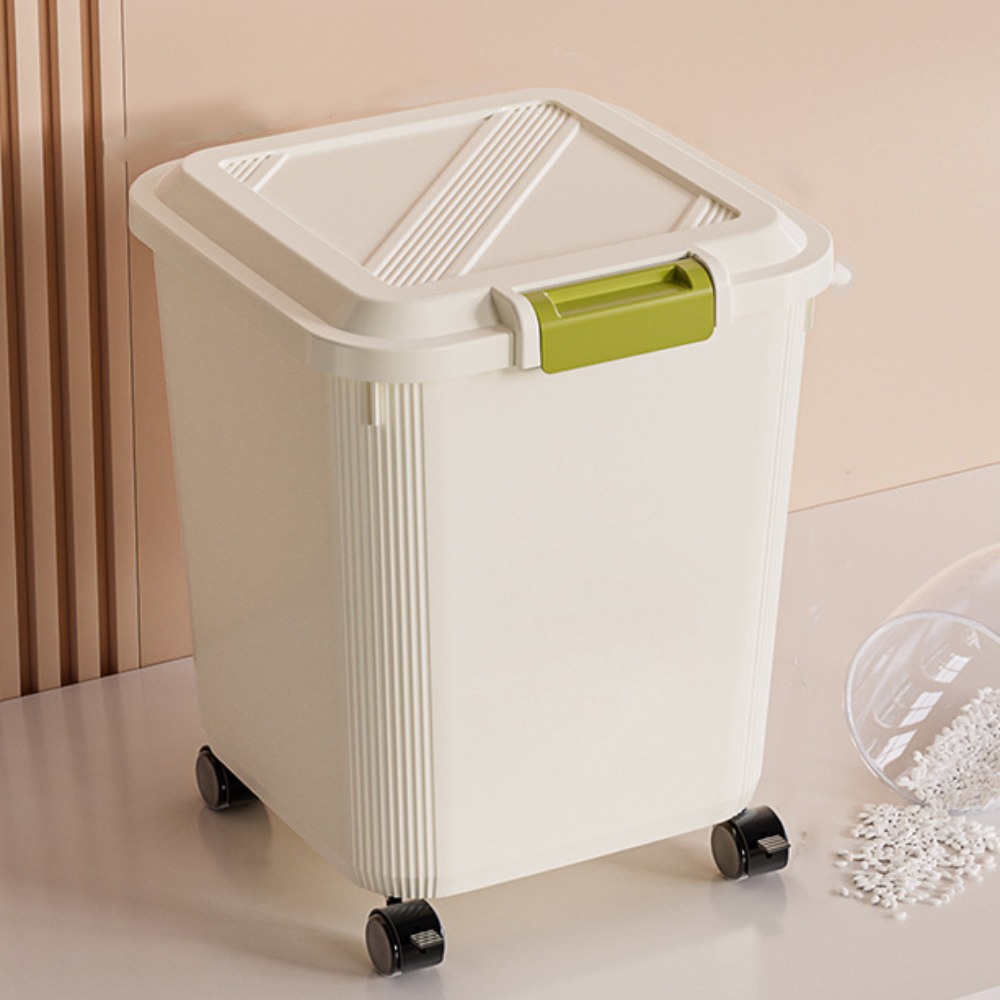 Food Storage With Wheels - Insectenbestendige rijst opbergbox met wielen 15/25