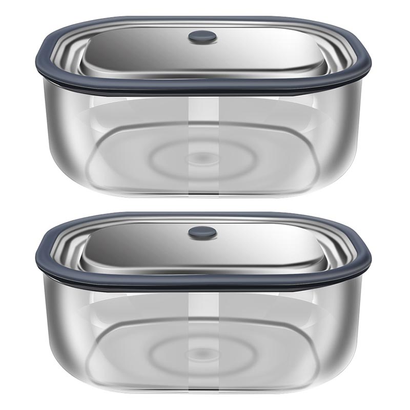 Food Storage Set Glass - Hoge Borosilicaatglas Rechthoek Lunchbox Magnetron Verwarming