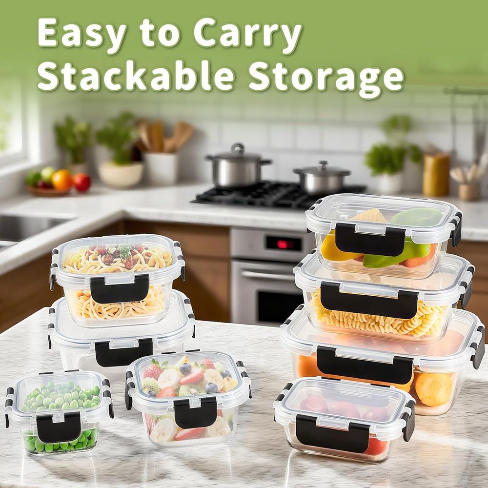 8-delige set glazen voorraaddo - Food Storage Set Glass recensie en prijs