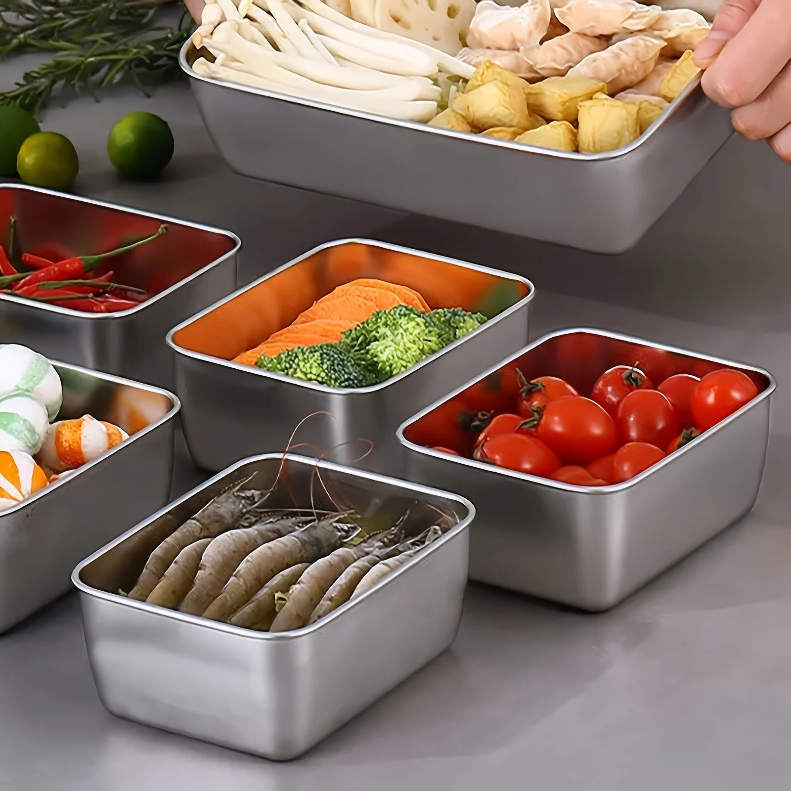 RVS voedselbewaarbakjes set me - Food Storage Aluminum Containers recensie en prijs