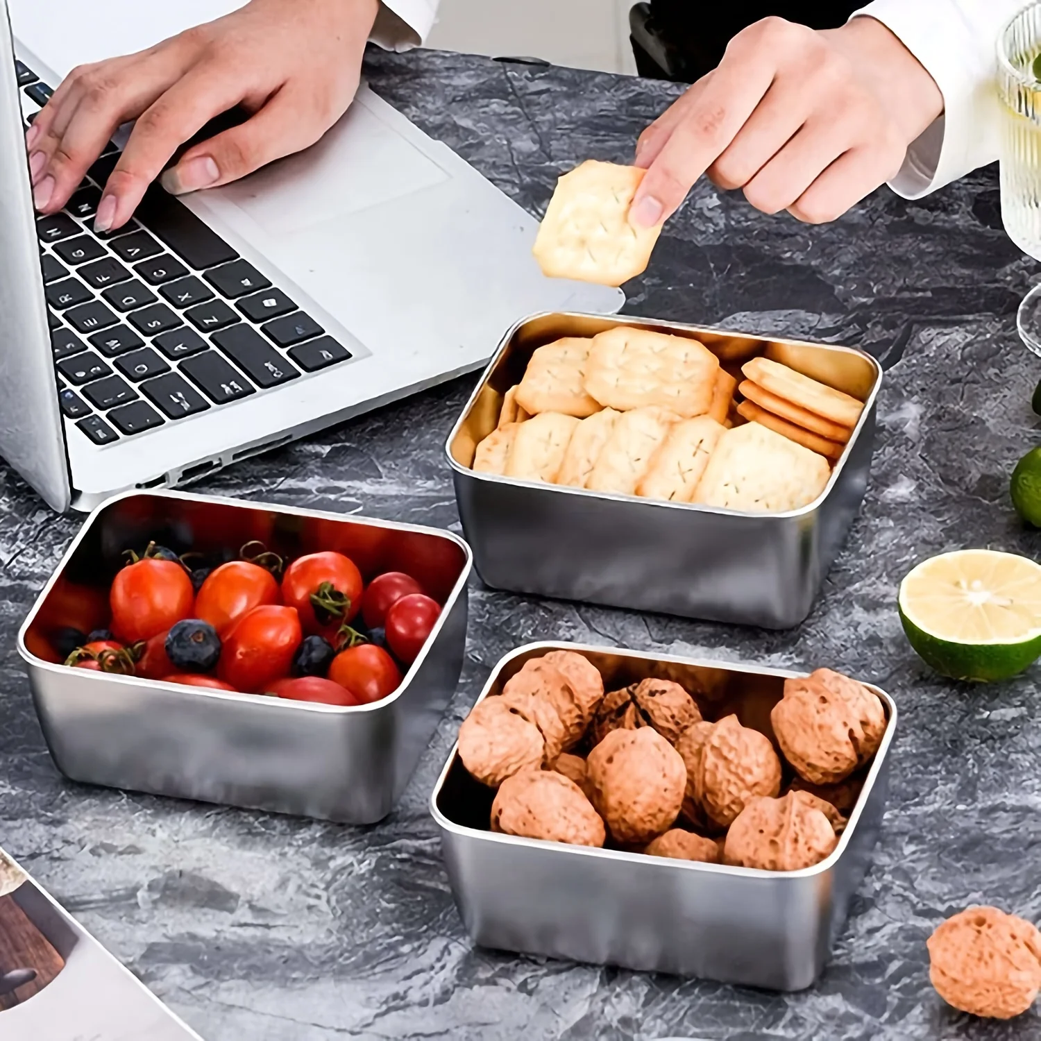 RVS voedselbewaarbakjes set me - Food Storage Aluminum Containers recensie en prijs