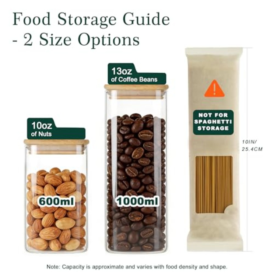 12-pack vierkante glazen voorr - Food Storage Containers Glass recensie en prijs