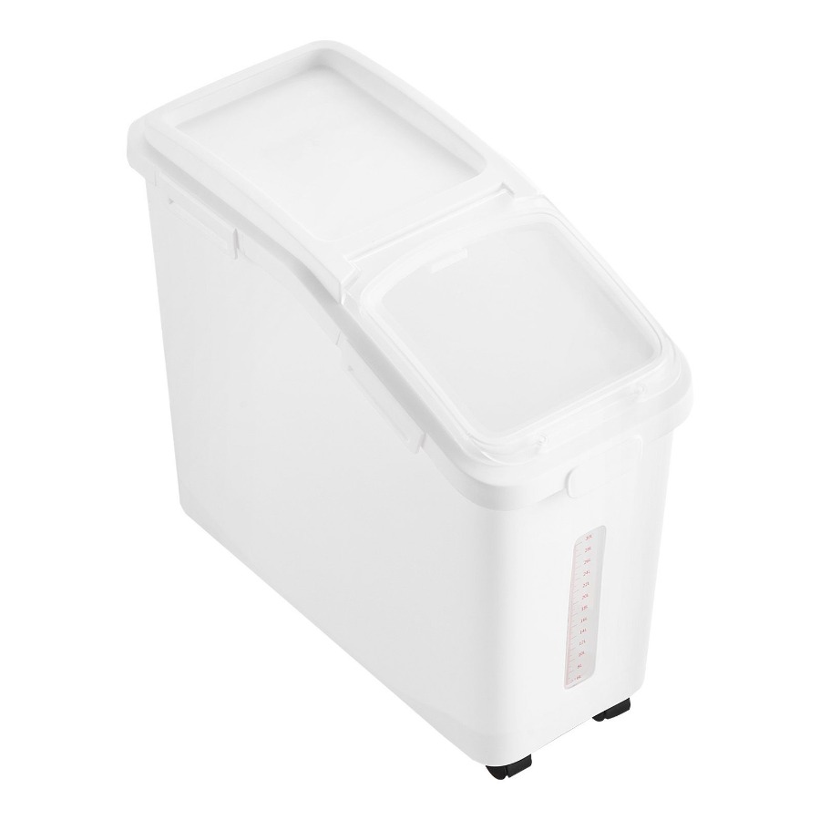 Grote rijstcontainer van 11,4  - Food Storage With Wheels recensie en prijs