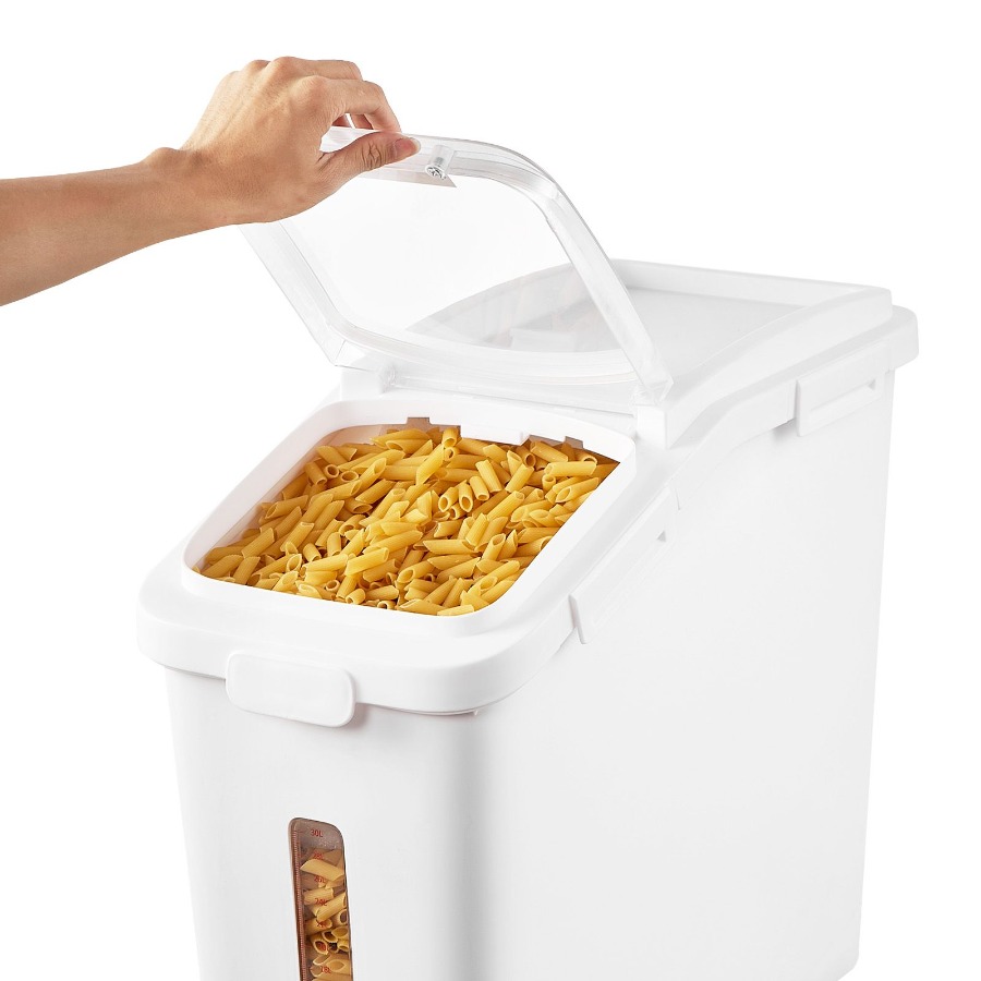 Grote rijstcontainer van 11,4  - Food Storage With Wheels recensie en prijs