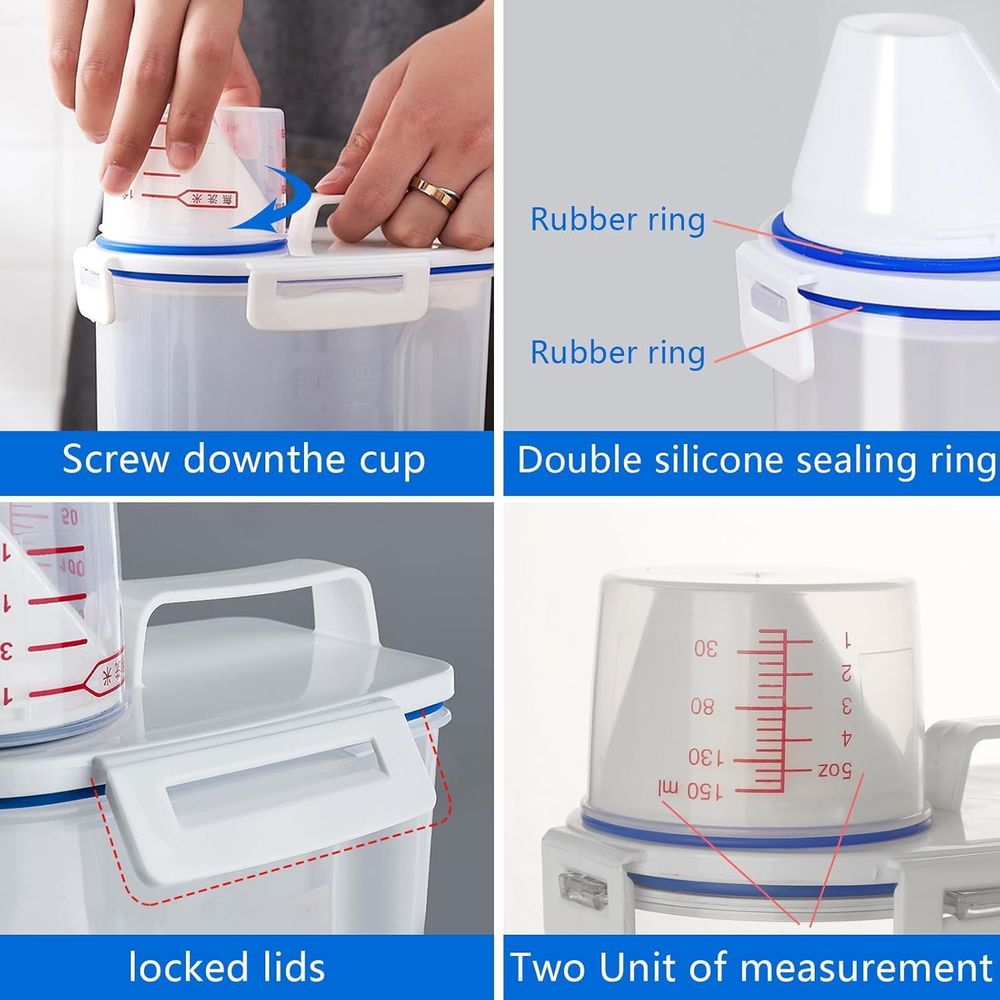 5,5 Lbs Rijst Luchtdicht Droge - Food Storage Bins recensie en prijs