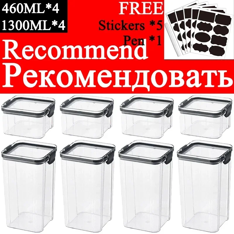 460-1800 ml Sets Stapelbare Ke - Food Storage Jar Set recensie en prijs