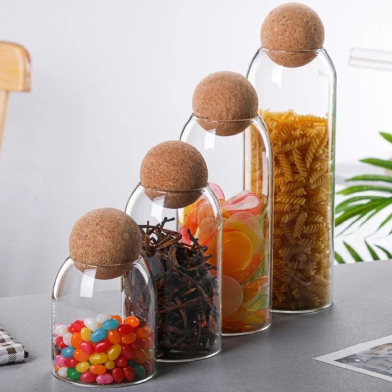 Glazen voorraadpotten met bolv - Food Storage Jar Set recensie en prijs