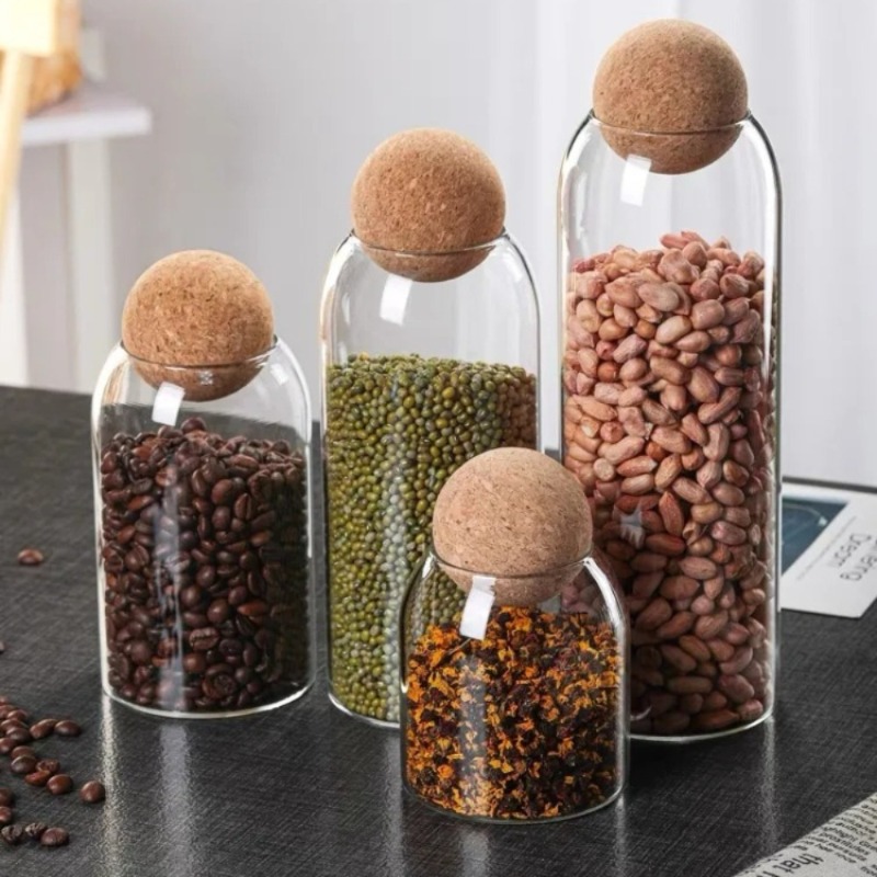 Glazen voorraadpotten met bolv - Food Storage Jar Set recensie en prijs