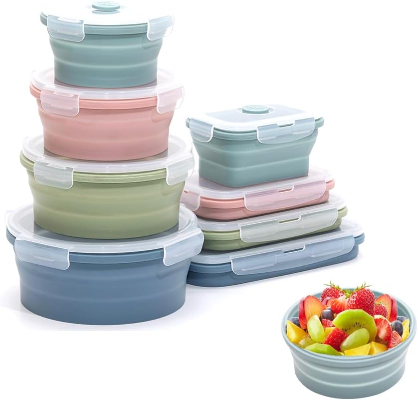 Opvouwbare siliconen voedselop - Food Storage Jar Set recensie en prijs