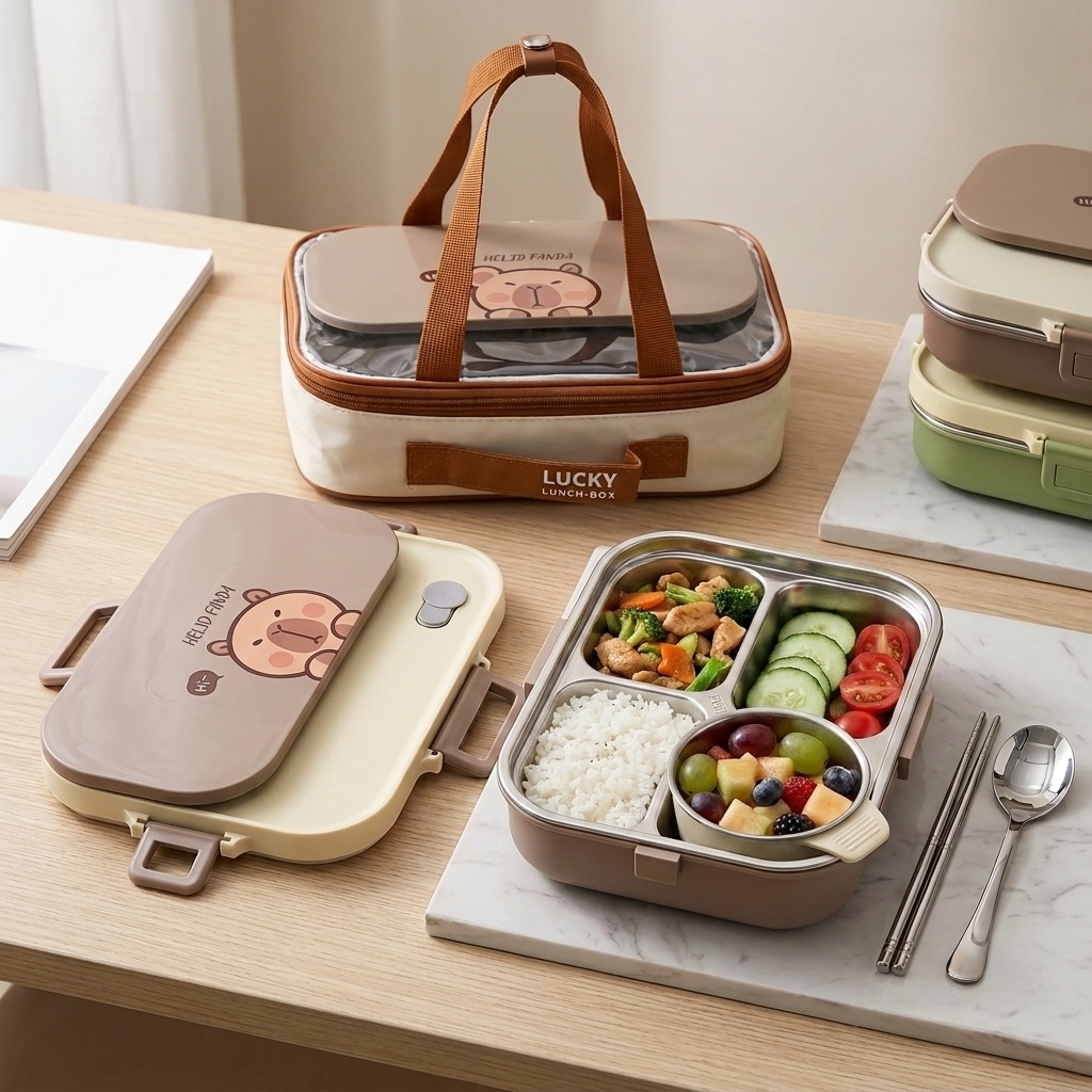 304 RVS Bento Lunchbox Set 4/5 - Food Storage Jar Set recensie en prijs