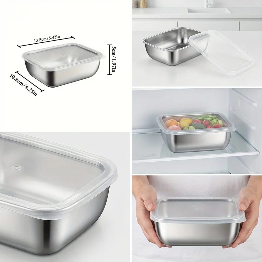 6 stuks roestvrijstalen voedse - Food Storage Containers Set recensie en prijs