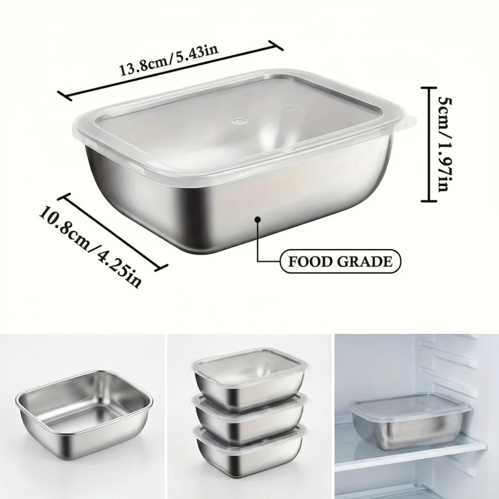 6 stuks roestvrijstalen voedse - Food Storage Containers Set recensie en prijs
