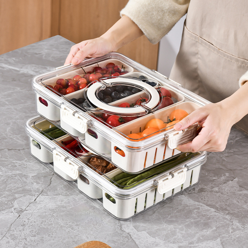 Gedeeld dienblad met deksel, v - Food Storage Vault recensie en prijs