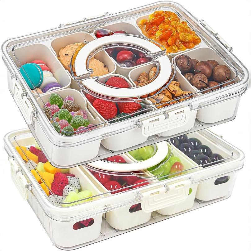 Gedeeld dienblad met deksel, v - Food Storage Vault recensie en prijs