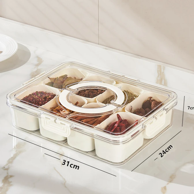 Gedeeld dienblad met deksel, v - Food Storage Vault recensie en prijs
