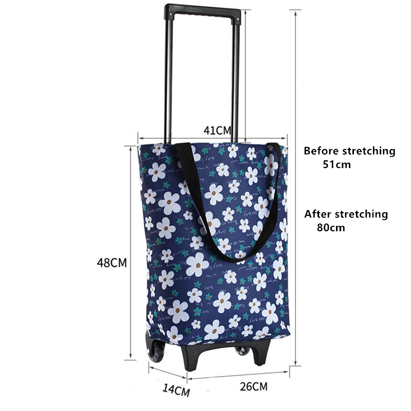 Opvouwbare boodschappentassen  - Food Storage With Wheels recensie en prijs