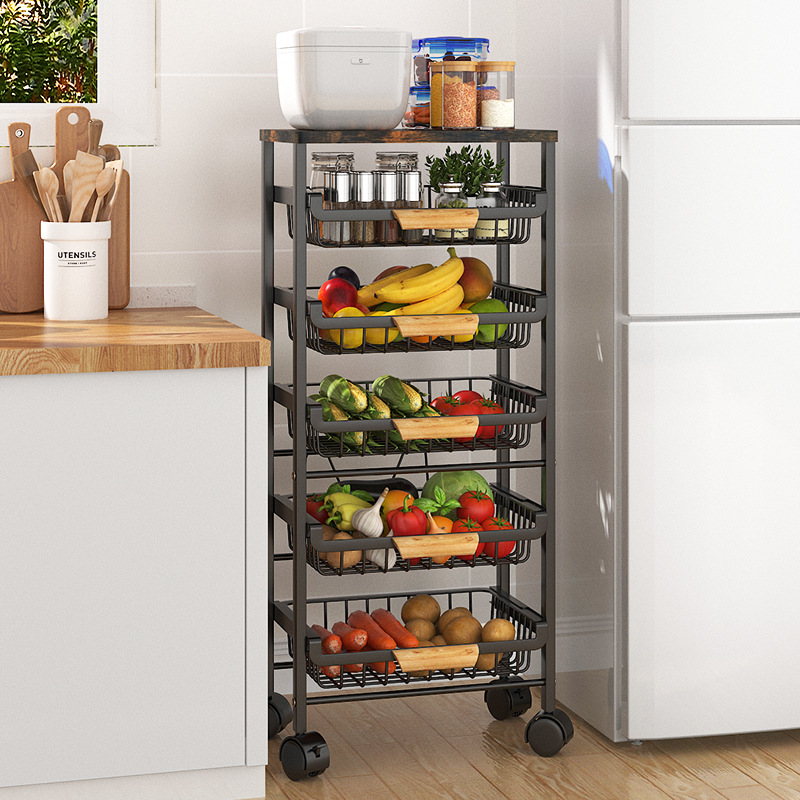 5-laags draadfruitmand - keuke - Food Storage With Wheels recensie en prijs