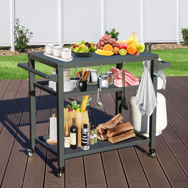 Verplaatsbare buitenkeuken BBQ - Food Storage With Wheels recensie en prijs
