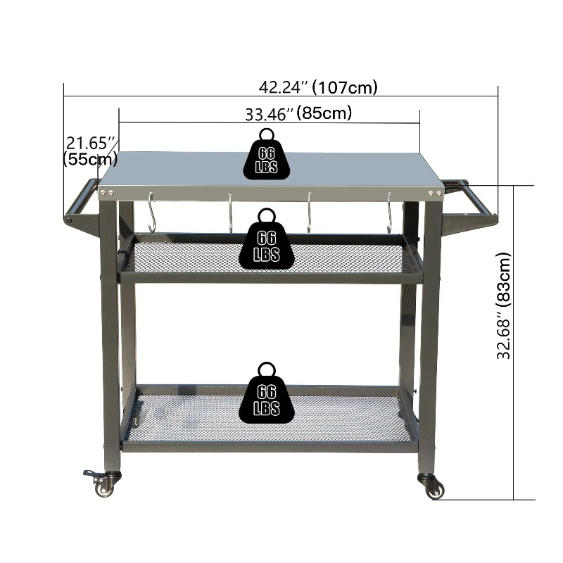 Verplaatsbare buitenkeuken BBQ - Food Storage With Wheels recensie en prijs