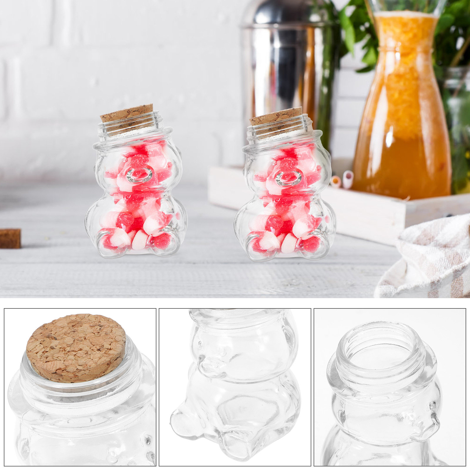 4-delige glazen snoepkruikense - Food Storage Jar Set recensie en prijs