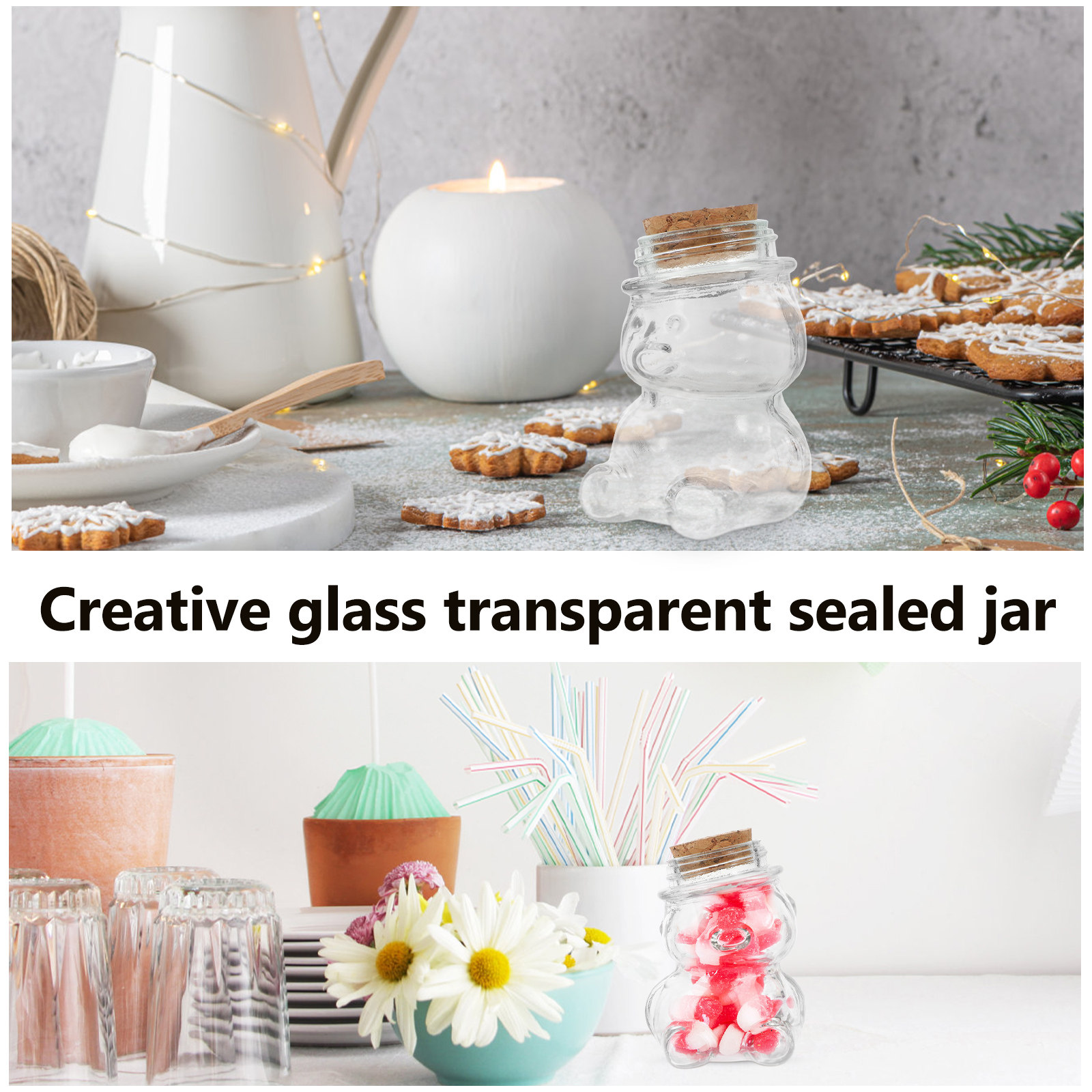 4-delige glazen snoepkruikense - Food Storage Jar Set recensie en prijs
