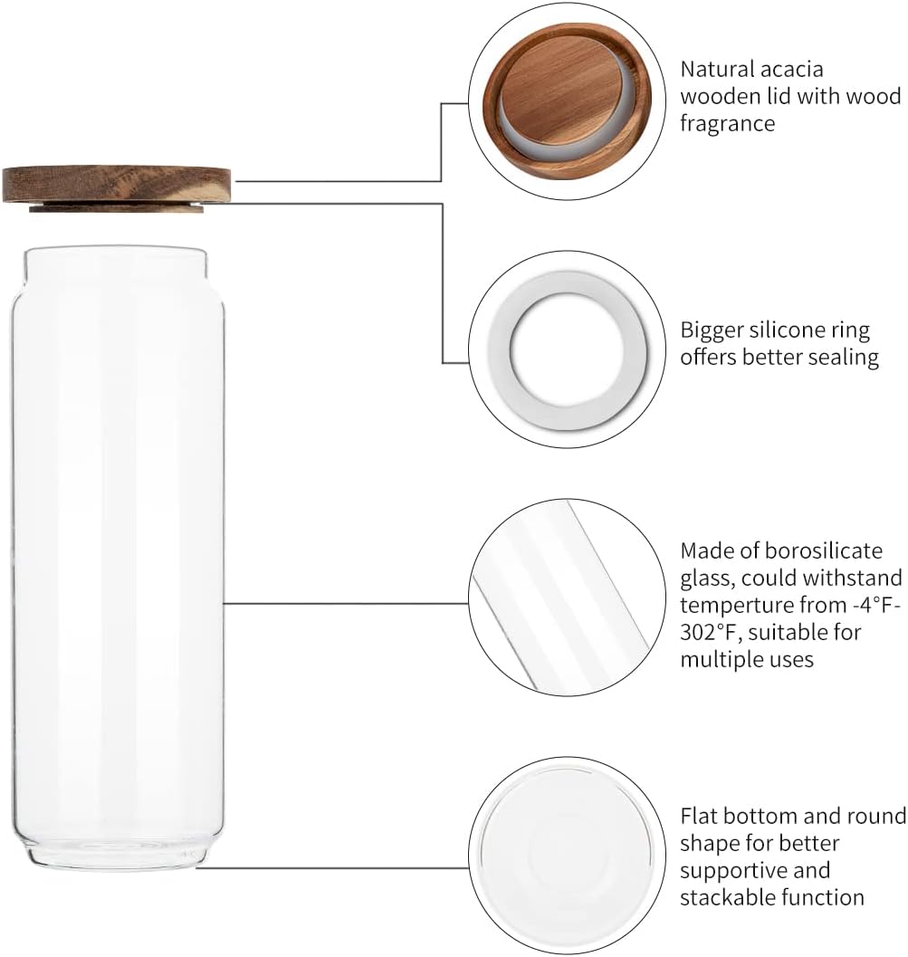 4-pack glazen potten van 34 oz - Food Storage Set Glass recensie en prijs