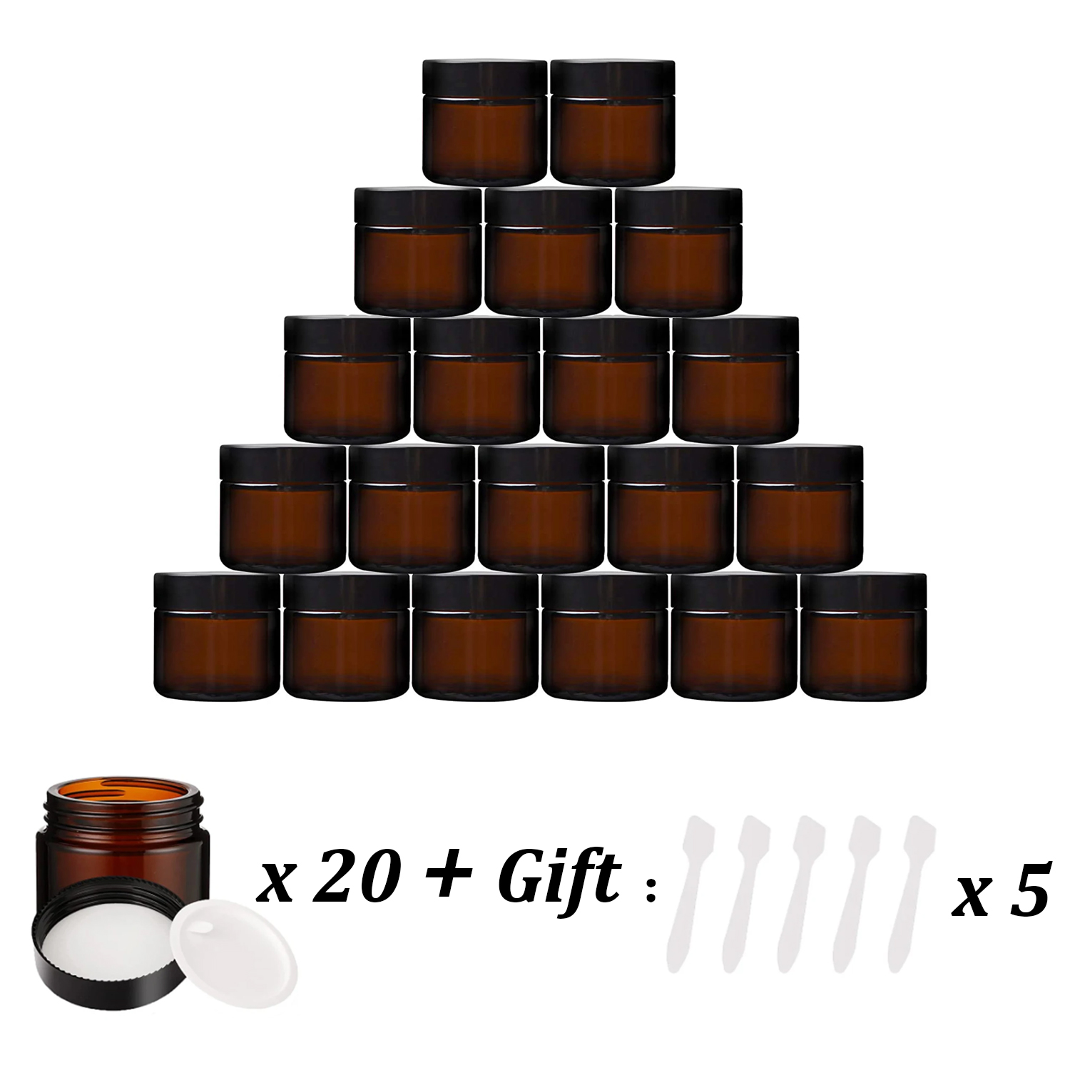 20 STKS Kleine Amber Glazen Po - Food Storage Set Glass recensie en prijs