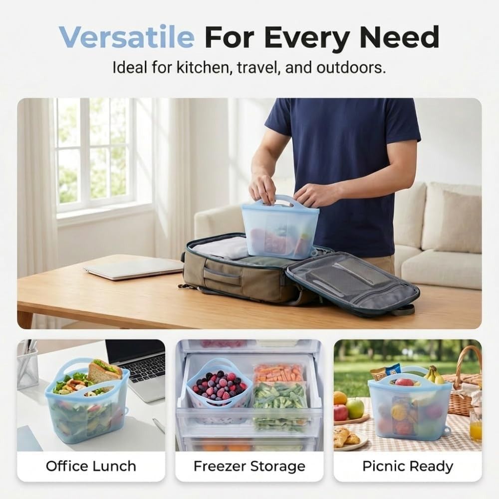 1500ml voedselbewaarzakken Her - Food Storage Ziploc recensie en prijs